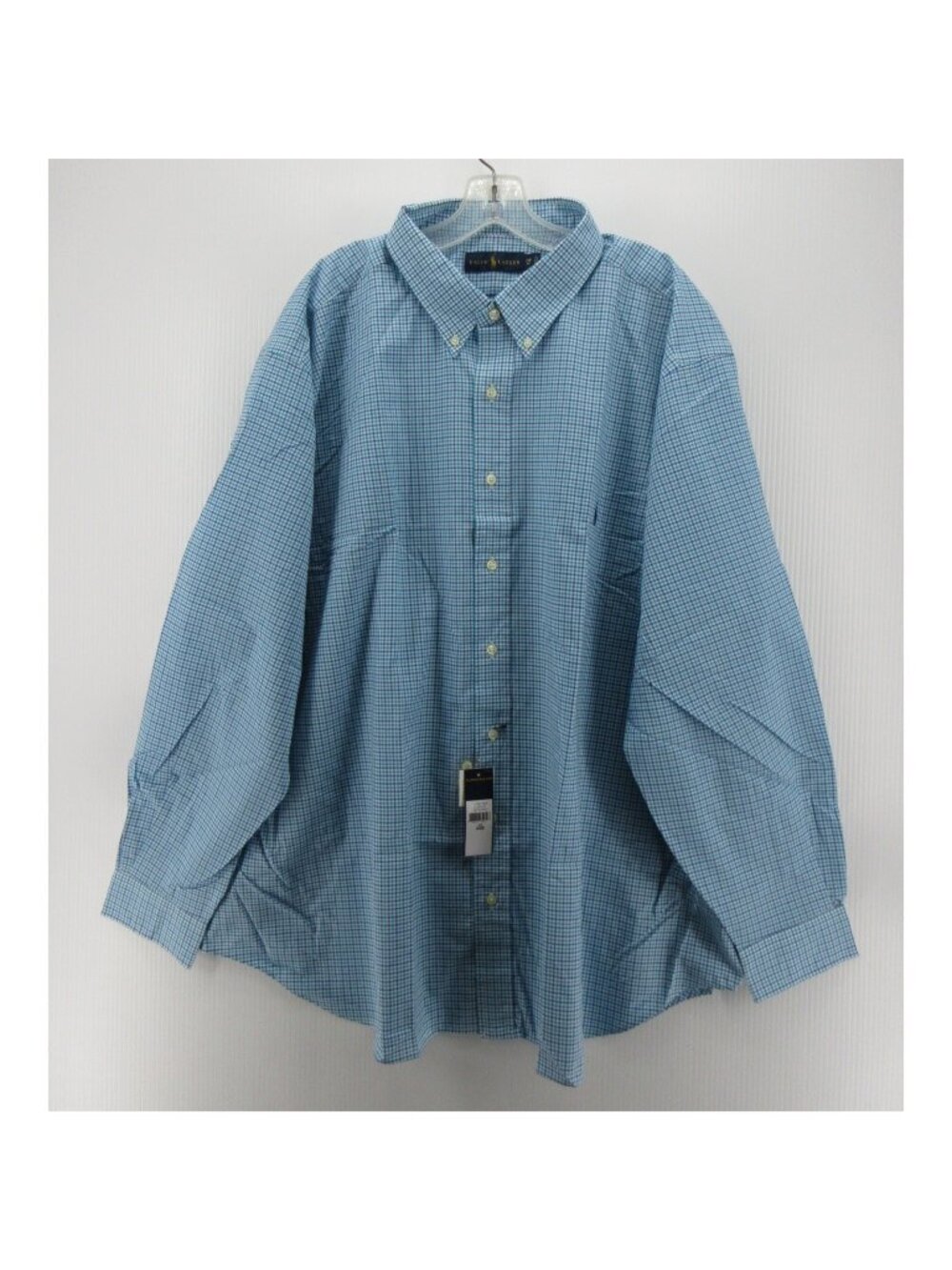 Ralph Lauren Shirt 3XB Big Button Down Gingham Plaid Pony Preppy Woven